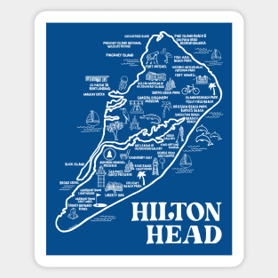 Hilton Head Map Sticker